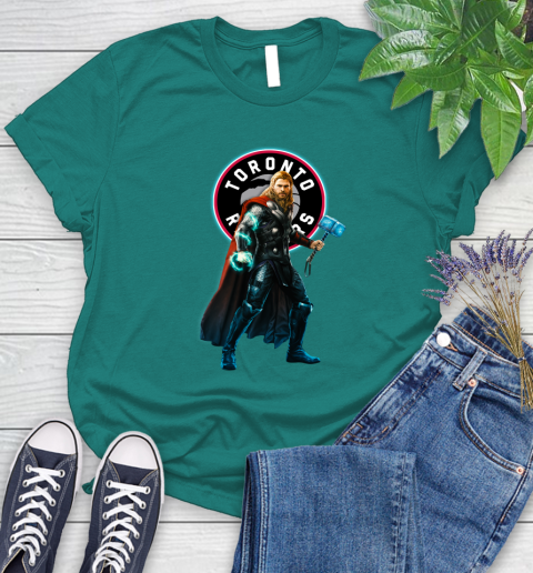 NBA Thor Avengers Endgame Basketball Toronto Raptors Women's T-Shirt 12