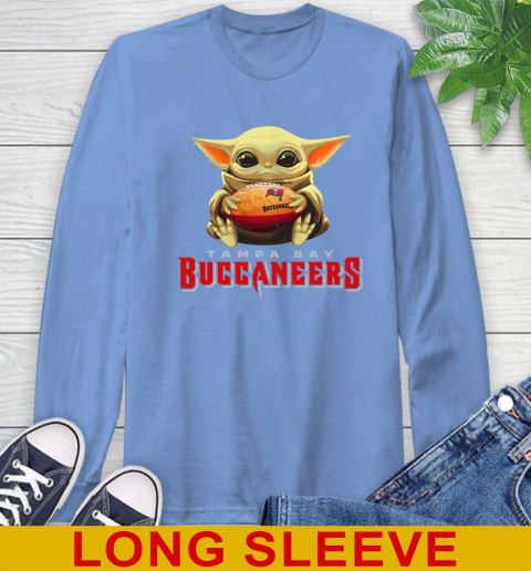 NFL Football Tampa Bay Buccaneers Baby Yoda Star Wars Shirt Long Sleeve T-Shirt 11