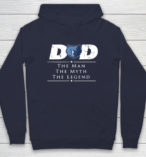 Memphis Grizzlies NBA Basketball Dad The Man The Myth The Legend Hoodie - Image 3
