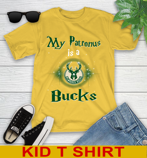 NBA Basketball Harry Potter My Patronus Is A Milwaukee Bucks Youth T-Shirt 10 NBA Basketball Harry Potter My Patronus Is A Milwaukee Bucks Youth T-Shirt - Image 10