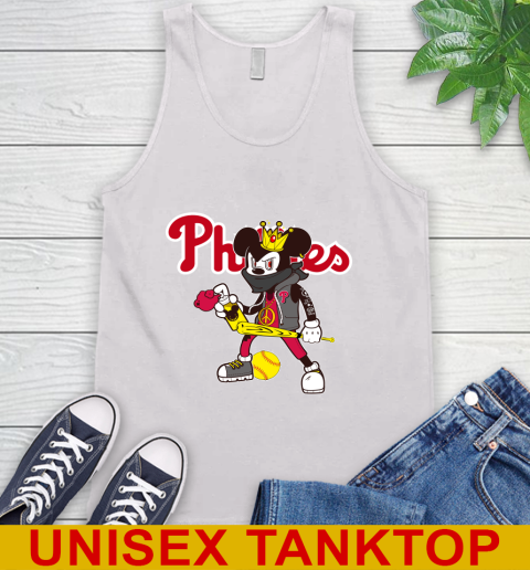 Philadelphia Phillies MLB Baseball Mickey Peace Sign Sports Tank Top