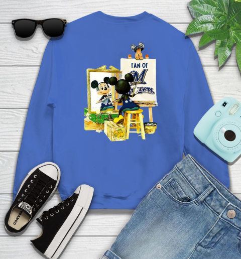 MLB Baseball Milwaukee Brewers Mickey Drawing Shirt 110