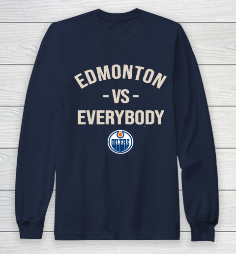 Edmonton Oilers Vs Everybody Long Sleeve T-Shirt 2