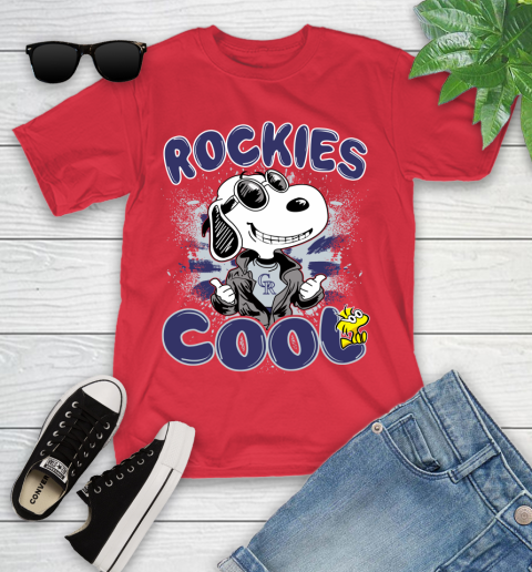 MLB Baseball Colorado Rockies Cool Snoopy Shirt Youth T-Shirt 11