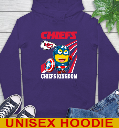 NFL Football Kansas City Chiefs Captain America Marvel Avengers Minion Shirt Hoodie 5