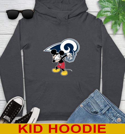 Los Angeles Rams NFL Football Dabbing Mickey Disney Sports Youth Hoodie 9