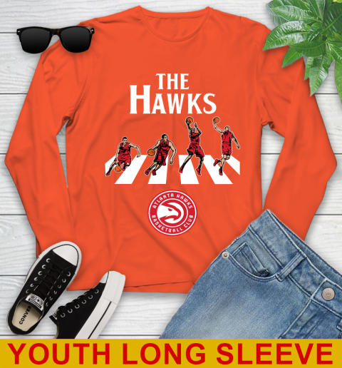 NBA Basketball Atlanta Hawks The Beatles Rock Band Shirt Youth Long Sleeve 3