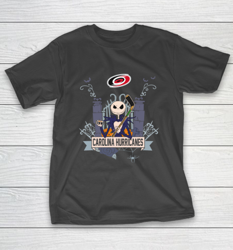 NHL Carolina Hurricanes Hockey Jack Skellington Halloween T-Shirt