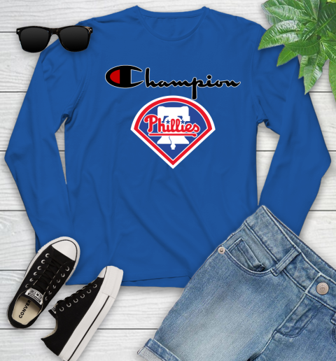 MLB Baseball Philadelphia Phillies Champion Shirt Youth Long Sleeve 7