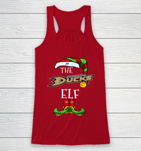 Anaheim Ducks Christmas ELF Funny NHL Racerback Tank 4