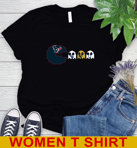 Houston Texans NFL Football Pac Man Champion Women's T-Shirt 2