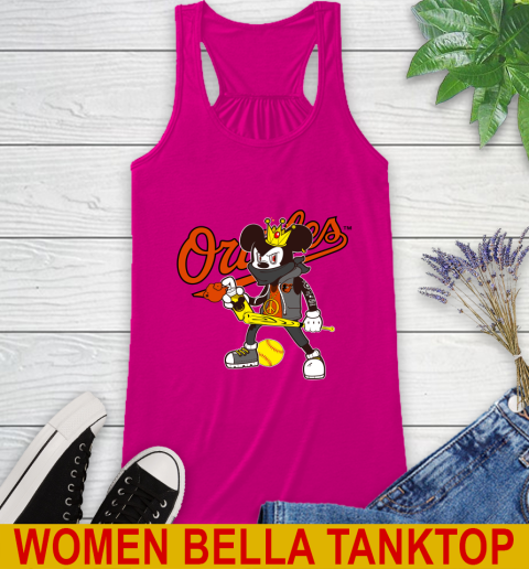 Baltimore Orioles MLB Baseball Mickey Peace Sign Sports Racerback Tank 9 Baltimore Orioles MLB Baseball Mickey Peace Sign Sports Racerback Tank - Image 9