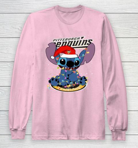 Pittsburgh Penguins NHL Hockey noel stitch Christmas Long Sleeve T-Shirt 6