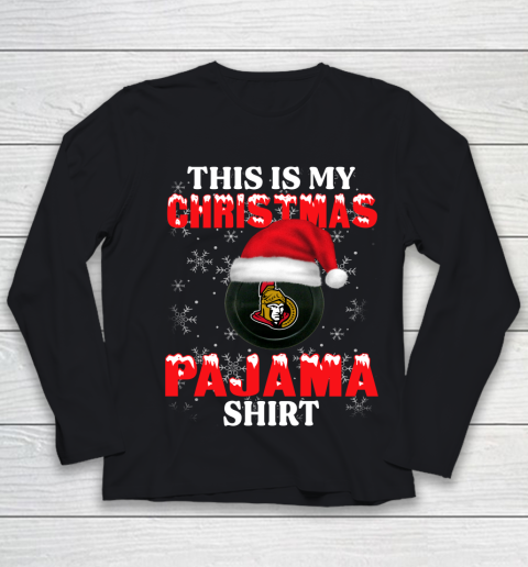 Ottawa Senators This Is My Christmas Pajama Shirt NHL Youth Long Sleeve