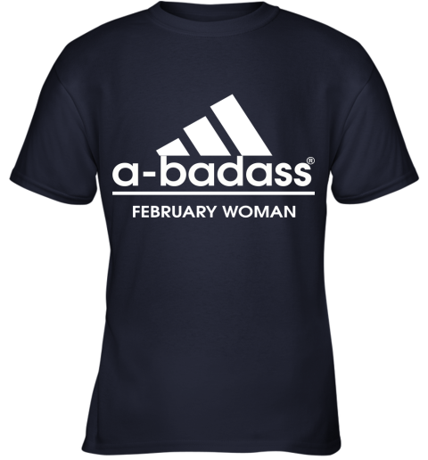 A Badass February Woman Are Born In March Youth T-Shirt