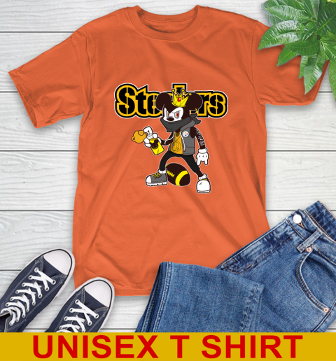 Pittsburgh Steelers NFL Football Mickey Peace Sign Sports T-Shirt 5
