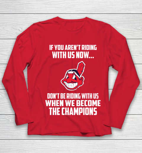 MLB Cleveland Indians Baseball We Become The Champions Youth Long Sleeve 8