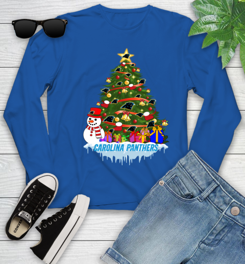 Carolina Panthers Merry Christmas NFL Football Sports Youth Long Sleeve 9