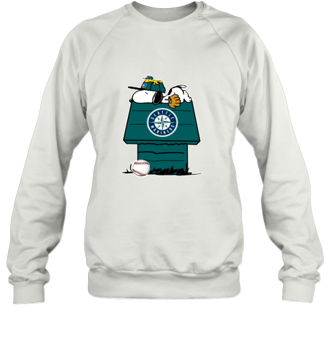 Seattle Marinerssnoopy And Woodstock Resting Together MLB Sweatshirt