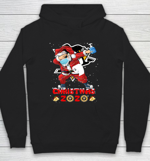 Pittsburgh Penguins Funny Santa Claus Dabbing Christmas 2020 NHL Hoodie