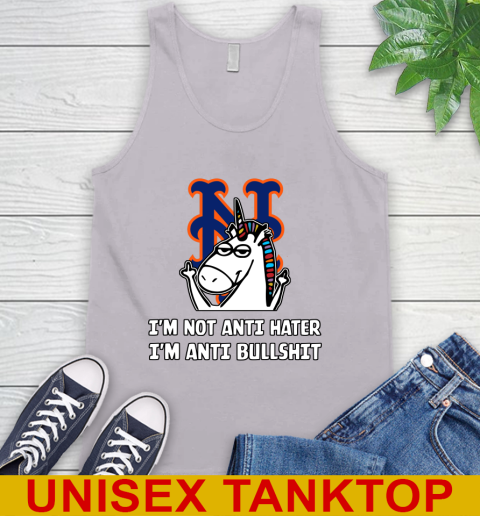 New York Mets MLB Baseball Unicorn I'm Not Anti Hater I'm Anti Bullshit Tank Top 4