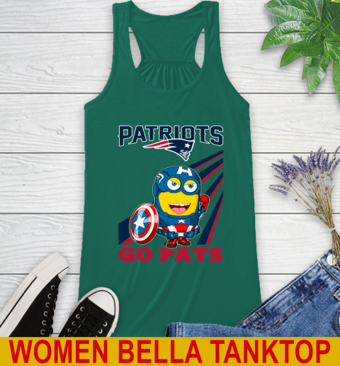 NFL Football New England Patriots Captain America Marvel Avengers Minion Shirt Racerback Tank 5
