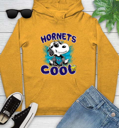 NBA Basketball Charlotte Hornets Cool Snoopy Shirt Youth Hoodie 2