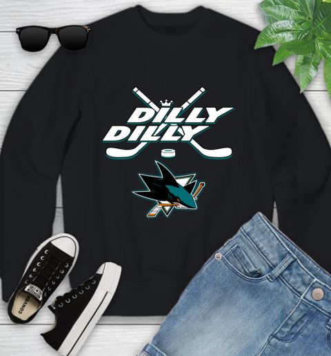 NHL San Jose Sharks Dilly Dilly Hockey Sports Youth Sweatshirt 2