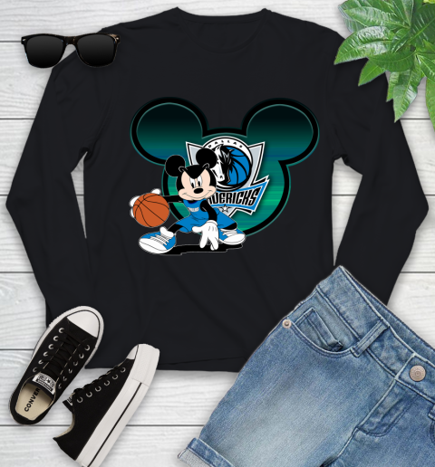 NBA Dallas Mavericks Mickey Mouse Disney Basketball Youth Long Sleeve 2