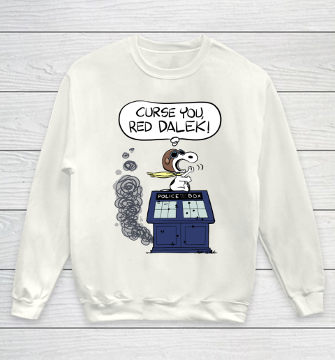 Doctor Who Shirt Snoopy Curse You Red Dalek Youth Sweatshirt