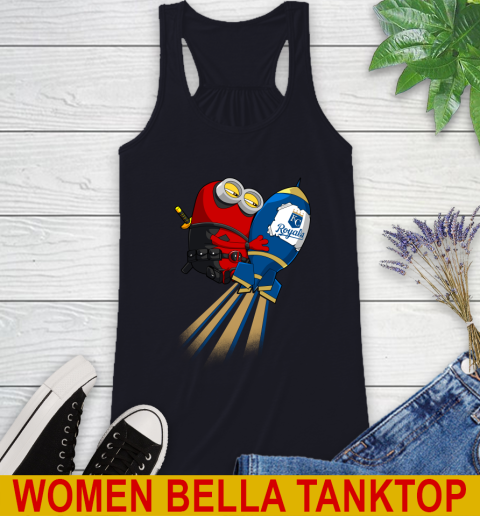 MLB Baseball Kansas City Royals Deadpool Minion Marvel Shirt Racerback Tank 8