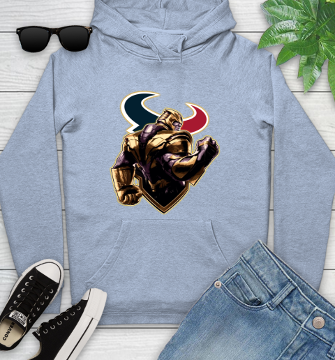 NFL Thanos Avengers Endgame Football Sports Houston Texans Youth Hoodie 10
