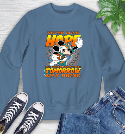 Miami Dolphins NFL Football Mickey Disney Never Lose Hope Sweatshirt 8