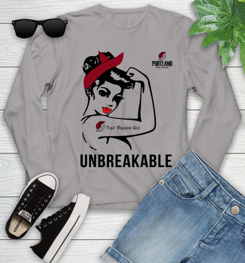 NBA Portland Trail Blazers Girl Unbreakable Basketball Sports Youth Long Sleeve 3