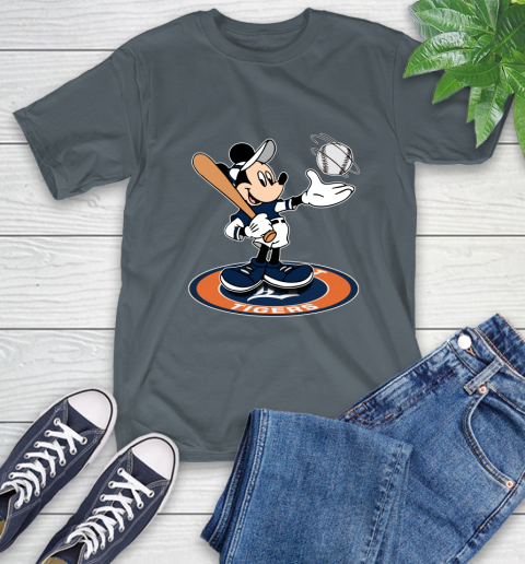 MLB Baseball Detroit Tigers Cheerful Mickey Disney Shirt T-Shirt 7