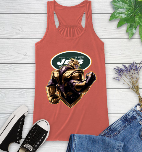 NFL Thanos Avengers Endgame Football Sports New York Jets Racerback Tank 4