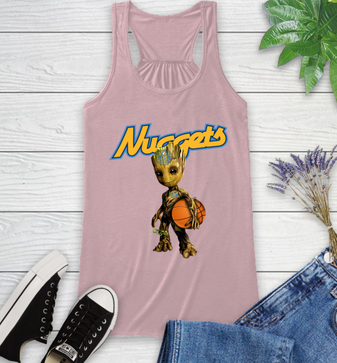 Denver Nuggets NBA Basketball Groot Marvel Guardians Of The Galaxy Racerback Tank 11