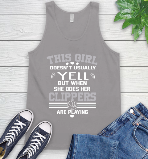 Los Angeles Clippers NBA Basketball I Yell When My Team Is Playing Tank Top 3