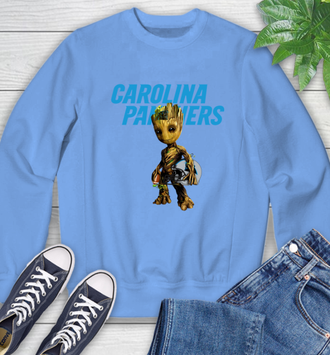 Carolina Panthers NFL Football Groot Marvel Guardians Of The Galaxy Sweatshirt 11