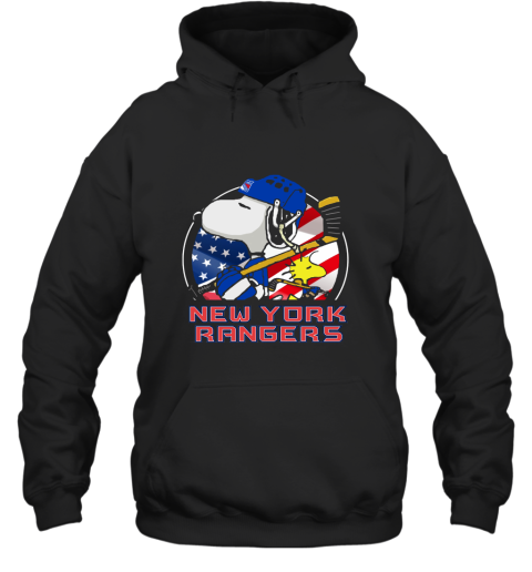 New York Ranger Ice Hockey Snoopy And Woodstock NHL Hoodie