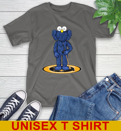 NHL Hockey Pittsburgh Penguins Kaws Bff Blue Figure Shirt T-Shirt - Image 9