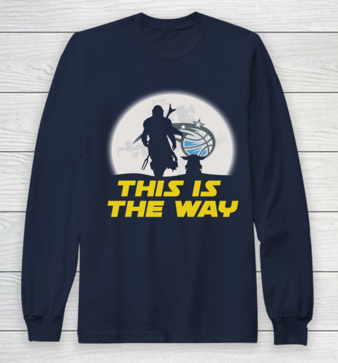 Orlando Magic NBA Basketball Star Wars Yoda And Mandalorian This Is The Way Long Sleeve T-Shirt 2