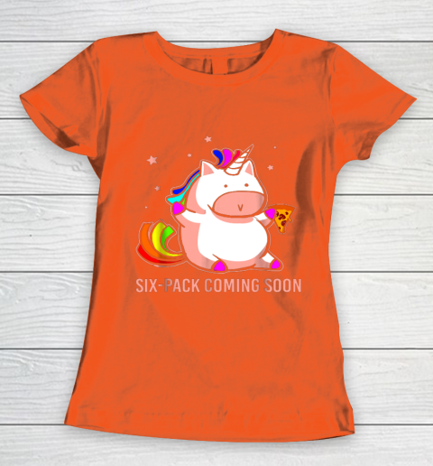 Unicorn Six Pack Funny Cute Shirt Coming Soon Fat Unicorn Women's T-Shirt 3