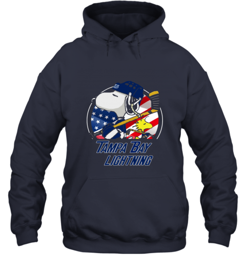 Tampa Bay lightning Snoopy And Woodstock NHL ftsg tampa bay lightningsnoopy and woodstock nhl hoodie 23 front navy