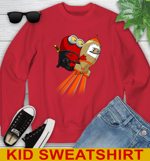NHL Hockey Anaheim Ducks Deadpool Minion Marvel Shirt Youth Sweatshirt 7