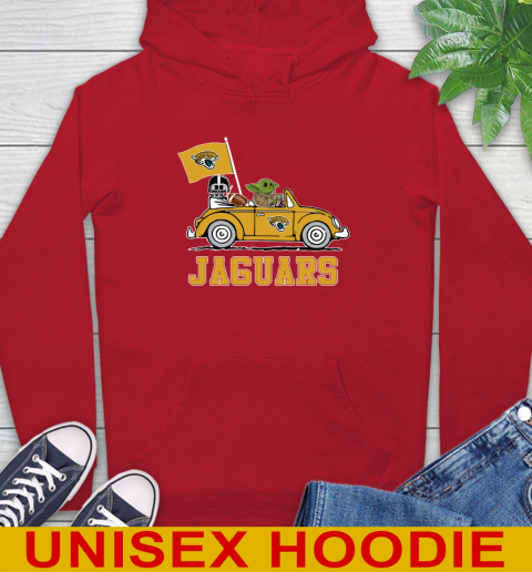 NFL Football Jacksonville Jaguars Darth Vader Baby Yoda Driving Star Wars Shirt Hoodie 10