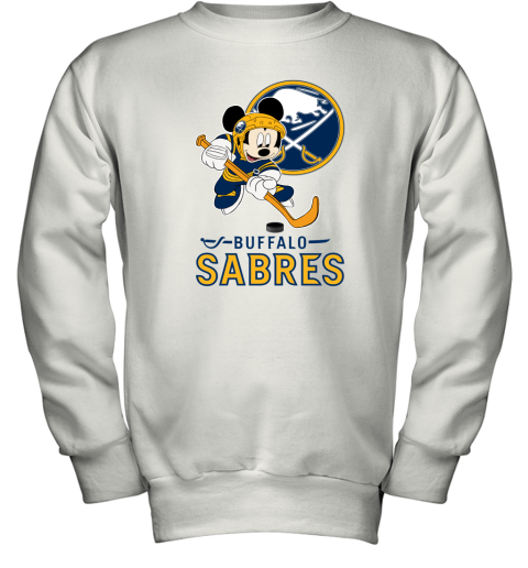 NHL Hockey Mickey Mouse Team Buffalo Sabres Youth Sweatshirt