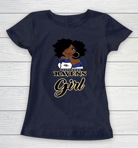 Baltimore Ravens Girl NFL Women s T Shirt Tee For Sports