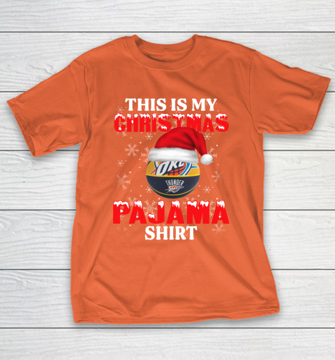 Oklahoma City Thunder This Is My Christmas Pajama Shirt NBA T-Shirt 4