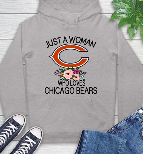 NFL Just A Woman Who Loves Chicago Bears Football Sports Hoodie 10